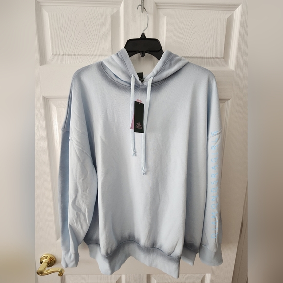 Wild Fable™ Oversized Hoodie Sweatshirt Baby Blue Plus Size 1X NWT - Picture 4 of 15